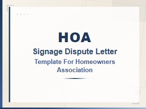 Hoa Signage Dispute Letter Template