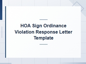 How to Respond to an Hoa Sign Ordinance Violation